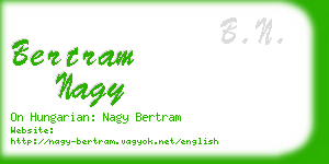 bertram nagy business card